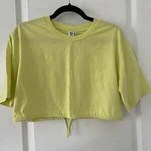 neon yellow Les Boys Les Girls crop top